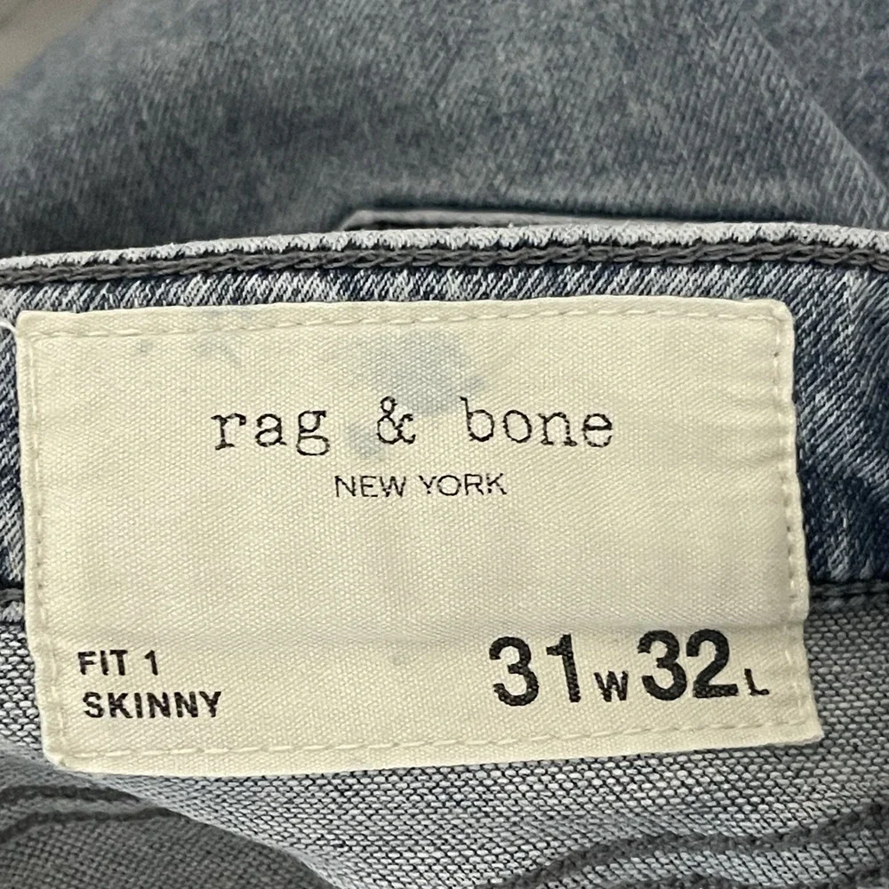 Rag & Bone Jeans Mens 31x32 Fit 1 Skinny Camber Light Wash‎ Mid Rise NWT